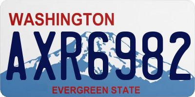 WA license plate AXR6982