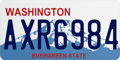 WA license plate AXR6984