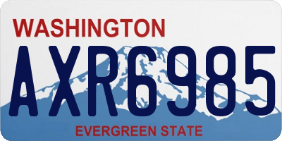 WA license plate AXR6985