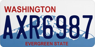 WA license plate AXR6987