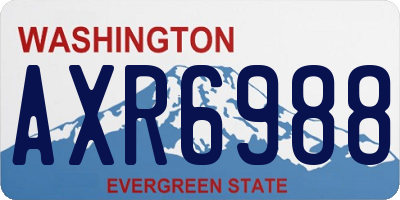 WA license plate AXR6988