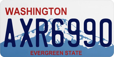 WA license plate AXR6990
