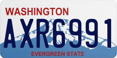 WA license plate AXR6991