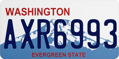 WA license plate AXR6993