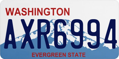 WA license plate AXR6994
