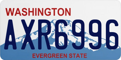 WA license plate AXR6996