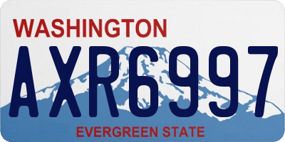 WA license plate AXR6997