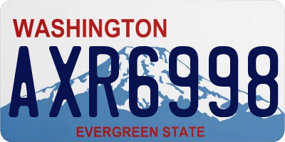 WA license plate AXR6998