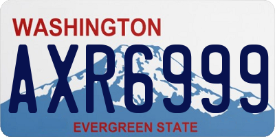 WA license plate AXR6999