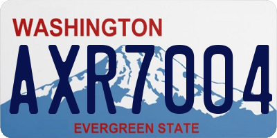 WA license plate AXR7004