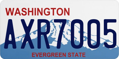 WA license plate AXR7005