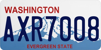 WA license plate AXR7008