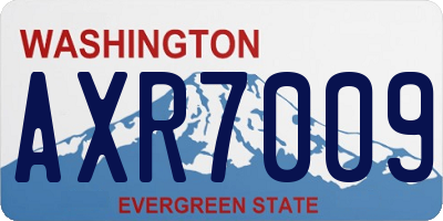 WA license plate AXR7009