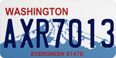 WA license plate AXR7013