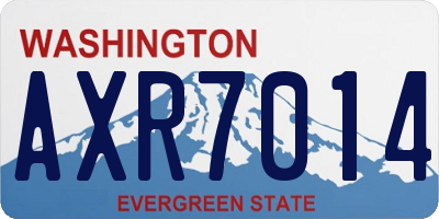 WA license plate AXR7014