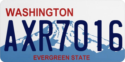 WA license plate AXR7016