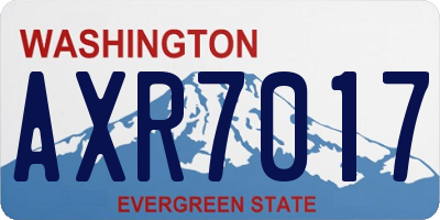 WA license plate AXR7017