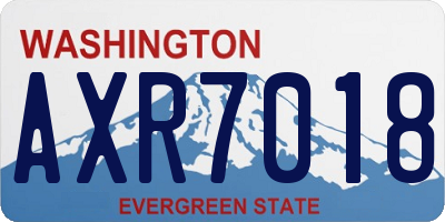WA license plate AXR7018