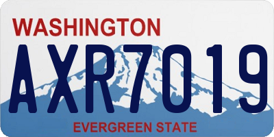 WA license plate AXR7019