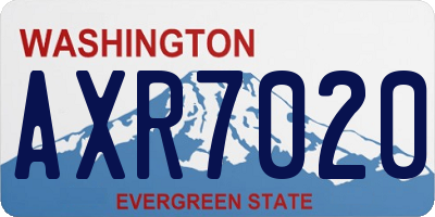 WA license plate AXR7020