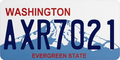 WA license plate AXR7021