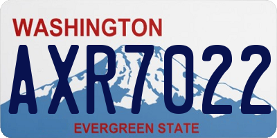 WA license plate AXR7022