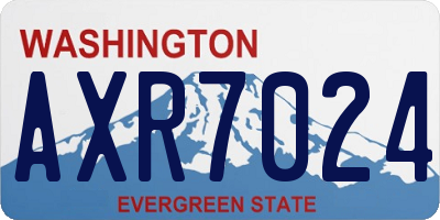 WA license plate AXR7024