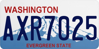 WA license plate AXR7025