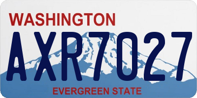WA license plate AXR7027