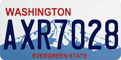 WA license plate AXR7028