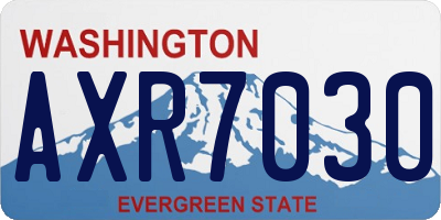 WA license plate AXR7030