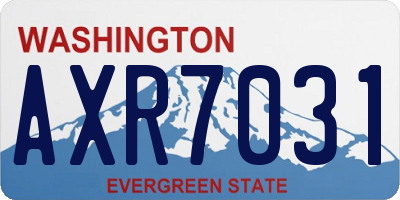 WA license plate AXR7031