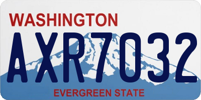 WA license plate AXR7032