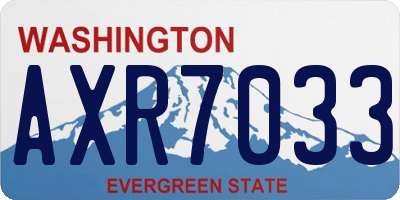 WA license plate AXR7033