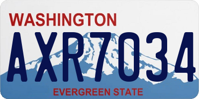 WA license plate AXR7034