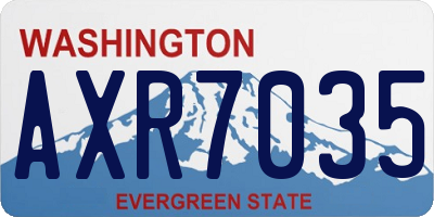 WA license plate AXR7035