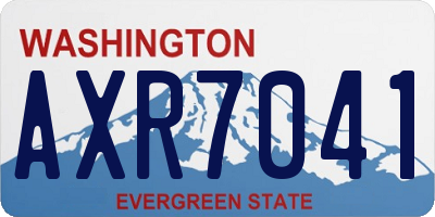 WA license plate AXR7041