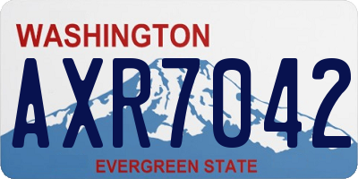 WA license plate AXR7042