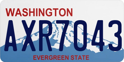 WA license plate AXR7043