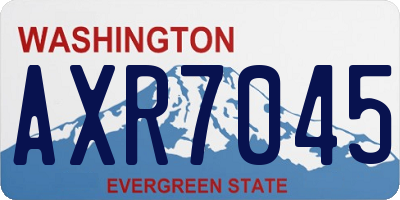 WA license plate AXR7045