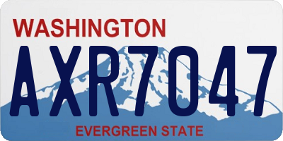 WA license plate AXR7047