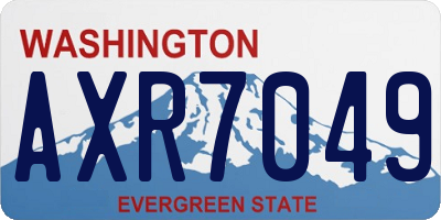WA license plate AXR7049
