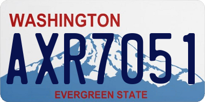 WA license plate AXR7051