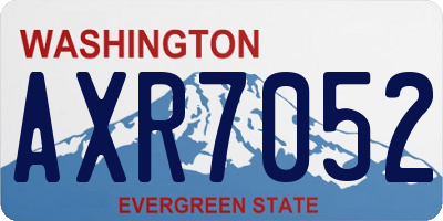 WA license plate AXR7052