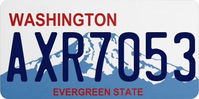 WA license plate AXR7053