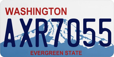 WA license plate AXR7055