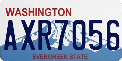 WA license plate AXR7056