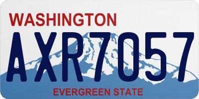 WA license plate AXR7057