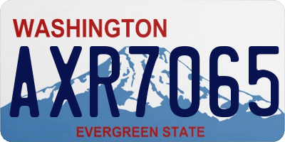 WA license plate AXR7065