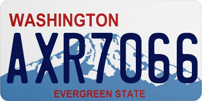 WA license plate AXR7066